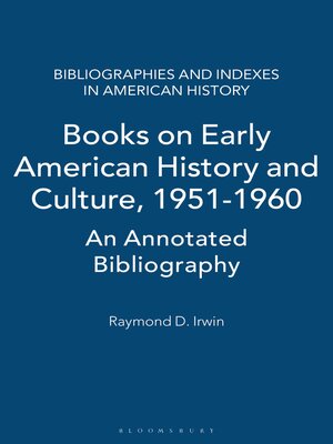 cover image of Books on Early American History and Culture, 1951-1960